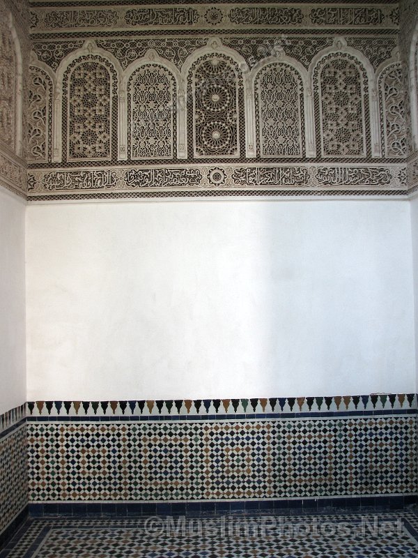 Details of a wall of the Bahia Palace